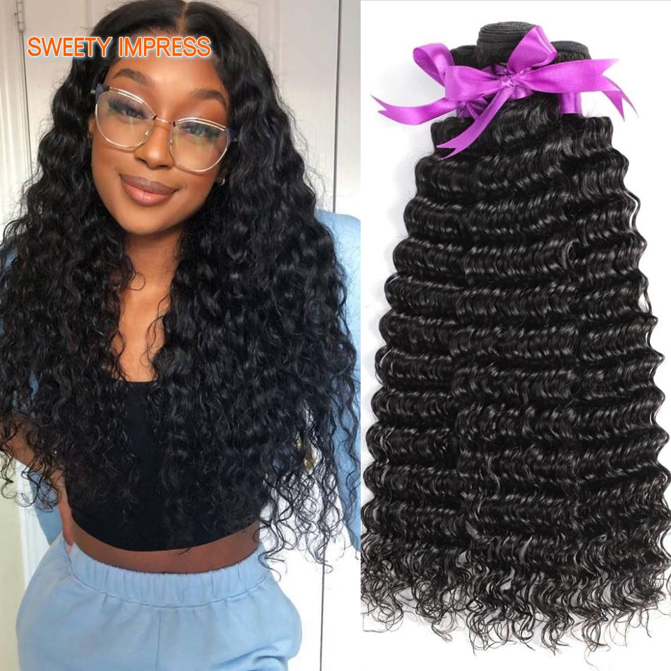 Sweety Impress Hair  ̺   Deep Curly 3  Human Hair Weaves ڿ ΰ   Remy Hair Extension